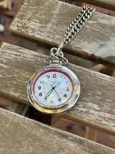 Rare Swiss Army Quartz Pocket Watch,with Chain,Works Great