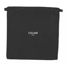 BRAND NEW Authentic Celine Current Style Black Drawstring Dust Bag 15.5 x 15.5