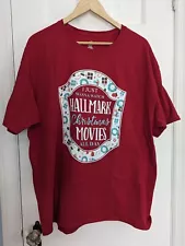 I Just Wanna Watch Hallmark Christmas Movies XL Red T Shirt Novelty Holiday