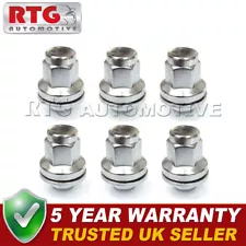 6x Wheel Nuts For Mitsubishi L200 1996 On (Alloy Wheels) Silver