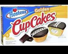 Hostess Golden Cupcakes, 8 Count (Pack of 4) 32 Cupcakes Total