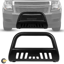 FOR 99-07 SILVERADO SIERRA 1500 BLACK 3" FRONT BULL BAR PUSH BUMPER GRILLE GUARD