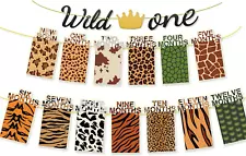 Wild One Birthday Decorations for Boys & Girl, First Birthday Photo Banner for f