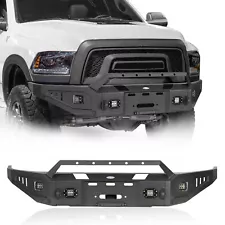 Off-Road Front Bumper Assembly w/Winch Plate For 2015-2018 Dodge Ram 1500 Rebel