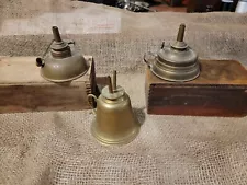 Antique Brass Oil Lamps (3)