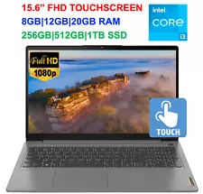 2023 Lenovo IdeaPad Laptop 15.6" Touch, Intel i3-1115G4, Upto 24GB RAM &2TB SSD