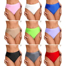 US Womens Briefs Stretch Underwear Shiny Thongs Silk Satin Trunks Glossy Knicker