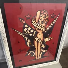 Sailor Jerry RESPECT His Legacy Drink Sailor Jerry Responsibly. Framed Liberty