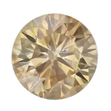 Vir Jewels Certified 0.41 CT SI1 Clarity Round Cut Loose Light Champagne Diamond