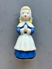 GURLEY Vintage 5 1/2” Pilgrim Girl Candle New / Unused - Vtg Thanksgiving