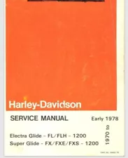 Harley Davidson 1970-1978 Electra Glide, Super Glide Service Manual 251 pages