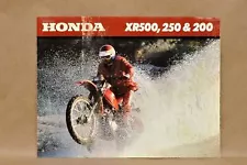 Vintage 1980 Honda XR500 XR250 XR200 Brochure Specifications