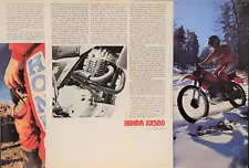 1979 Honda XR500 8pg Motorcycle Test Article