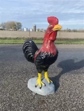 Large Rooster Statue, Decorative Metal Rooster, Outdoor Farm Garden Figurine