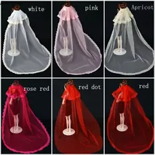 High Quality Handmade Lace Veil Bridal Wedding Veils For 11.5" Dolls Dress Veil