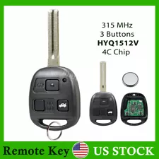 Replacement for 2002 2003 Lexus ES300 Remote Car Key Fob 4C Chip HYQ1512V 315MHz