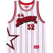 Supreme Basketball Jersey Star White Size Medium Embroidered BOGO SS24 ⭐ð¥ NEW