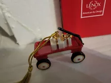 BRAND NEW Lenox Retro Vintage My Little Red Wagon Christmas Ornament