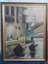 Amazing manner of Maurice Utrillo - Oil Canvas " In the style" Unique / Signed