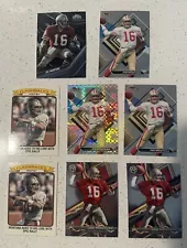 Joe Montana 8 Card Topps Composite Football Lot Insert, Parallel Cardsð¥