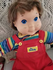 My Buddy Doll 1985 Hasbro Original Outfit Brown Hair Blue Eyes, Shoes. No Hat.