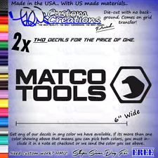 2pc Matco Tools Vinyl Decal Sticker BluePoint Mac Span On Tool Box