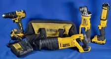 DeWalt Tool Bundle- Grinder, Reciprocating Saw, Drill Driver, Batteries, Charger