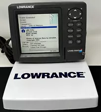 Lowrance LMS 520C Fish Finder Head Unit w Gimbal Bracket, Sun Cover WORKS TESTED