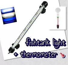 Submersible Aquarium LED Light Fish Tank W/ Switch + Thermometer