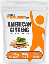 BulkSupplements American Ginseng Extract Powder - Panax Ginseng - 1g Per Serving