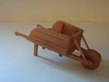 Dollhouse Miniatures Wooden Wheelbarrow