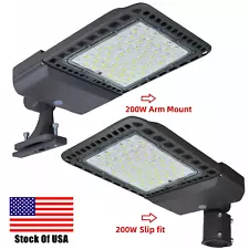 200/300W LED Parking Lot Light Commercial Outdoor IP65 Shoebox Street Pole Lamp