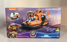 2023 Paw Patrol Zuma Pup Figure Jet Boat Mighty Movie Hovercraft Lights & Sounds