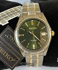 SEIKO Green Dial Titanium ESSENTIALS 40 mm Men's Watch - SUR377 MSRP: $370