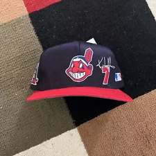 CLEVELAND INDIANS CHIEF WAHOO KENNY LOFTON #7 SNAPBACK HAT CAP NEW DSWT