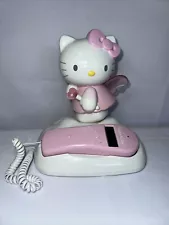 Hello Kitty Angel Fairy 2003 Pink Caller ID Landline Phone Vintage Not Tested