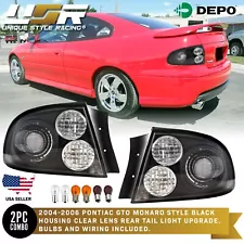 DEPO Pair of Black/Clear Rear Tail Lights For 2004-2006 Pontiac GTO Monaro V8