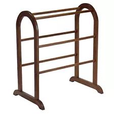 94326 Wood Quilt Rack With 6 Rungs, Antique Walnut