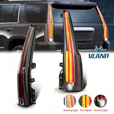 Pair Clear LED Tail Lights Rear Lamps For 2015-2020 GMC Yukon 4WD Escalade Style