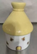 Vintage Hive Honey Pot & Lid 5.5" Milk Glass Unique Piece