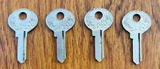 ORIGINAL VINTAGE (4) MASTER KEY BLANK 1K M1 FOR PADLOCK. WALKING LION KEY BLANKS