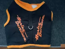 Harley-Davidson Adjustable Vest Style Harness For Dogs SZ M Orange And Black