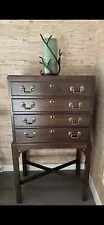 Ethan Allen Vintage Silverware Chest Of Drawers In Mahogany. Great For Jewelry!