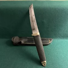 Vintage Cold Steel Ventura California Tanto Fixed Blade Knife & Sheath - Damaged