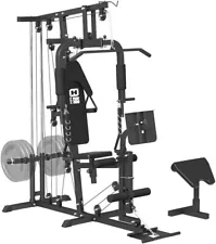 Home Gym System Workout Station And Full Body Equipment With Pulley System