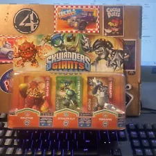 SKYLANDERS GIANTS 2012 Eruptor, Stealth Elf & Terrafin - NEW in Box!