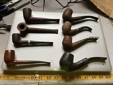 Eight vintage used smoking pipes nice shape