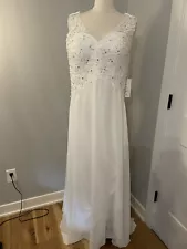 AbaoWedding - Women's Lace Bodice Wedding Dress - Size US 14 NWT