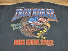 Iron Horse Saloon 2002 Bike Week Fightin For Freedom T-Shirt Sz XL