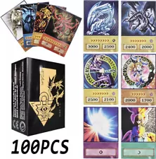 YUGİOH 100Pcs Blue Eyes Dark Magician Exodia Obelisk RA Slifer Anime Style Cards